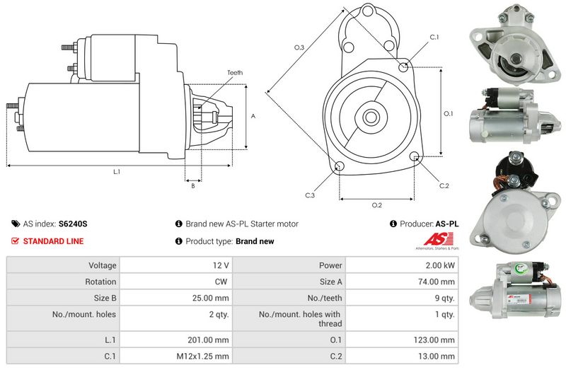 AS-PL S6240S Starter