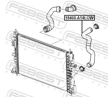 FEBEST 18460-A14LOW Radiator Hose