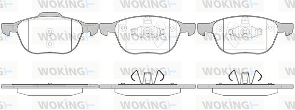 Комплект гальмівних колодок на 3, 5, C-MAX, C30, C70, Focus, Focus C-MAX, Kuga, S40, V40, V50