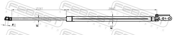 FEBEST 02117-013LH Gas Spring, boot/cargo area