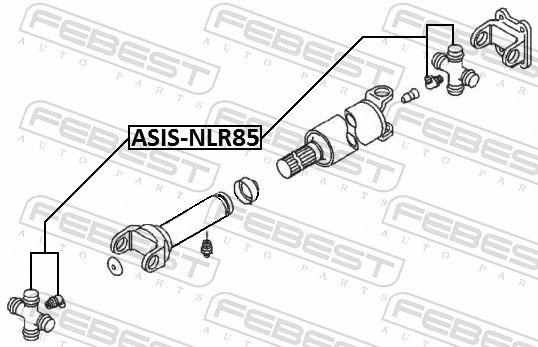 FEBEST ASIS-NLR85 Joint, propshaft