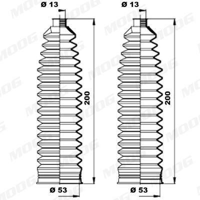 MOOG K150191 Bellow Kit, steering