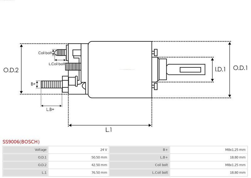 AS-PL SS9006(BOSCH) Solenoid Switch, starter