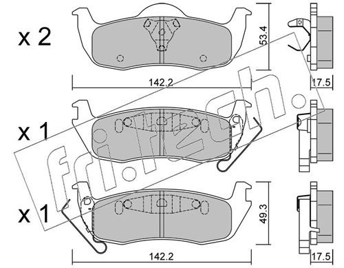 fri.tech. 736.0 Brake Pad Set, disc brake