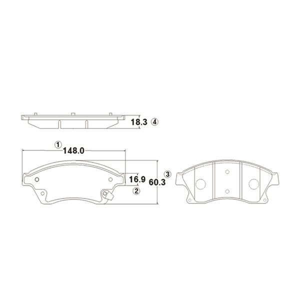 Комплект гальмівних накладок, дискове гальмо, Ctr GK0449