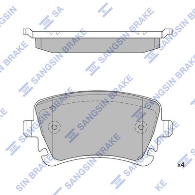 Комплект гальмівних накладок, дискове гальмо, Hi-Q SP2112R