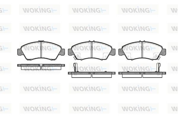 Комплект гальмівних накладок, дискове гальмо, Woking P5193.02