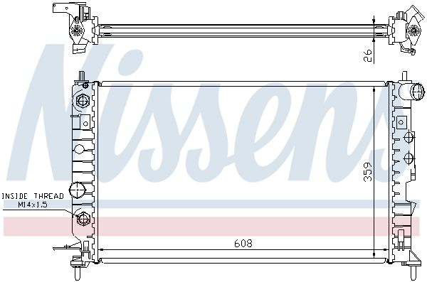 NISSENS 630771 Radiator, engine cooling