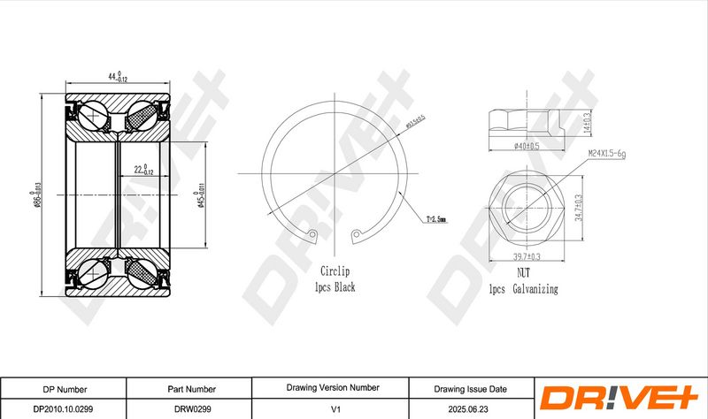 Set rulment roata DP2010.10.0299 Dr!ve+