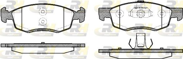 Комплект гальмівних накладок, дискове гальмо, Roadhouse 2172.32