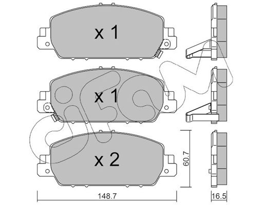 CIFAM HONDA гальмівні колодки передній дискові HR-V RU 1.5 1.6I-DTEC 2015-, HONDA ACCORD IX