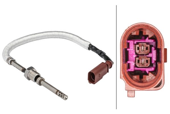 Датчик, температура відпрацьованих газів, Hella 6PT358181-531