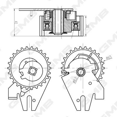 Ролик ГРМ на 145, 146, 147, 156, 159, 166, 500 L, 500 X, 9-3, 9-3X, 9-5, Astra H, Astra J, BLS, Brava, Bravo, Brera, ...