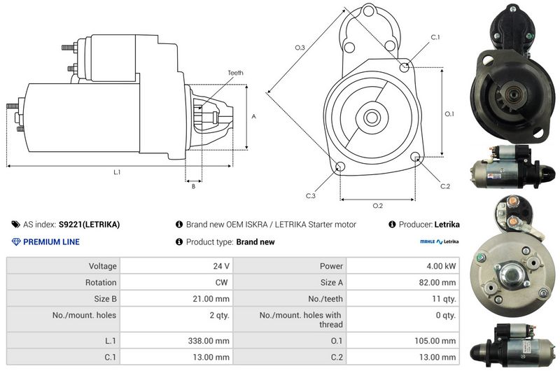 AS-PL S9221(LETRIKA) Starter