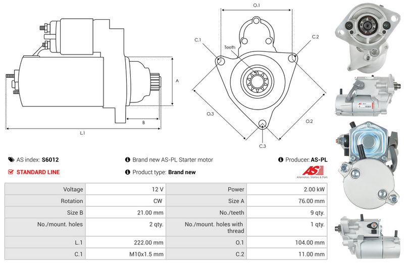 AS-PL S6012 Starter