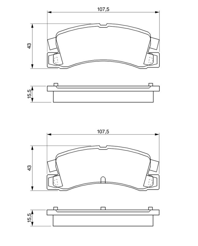BOSCH Plaquettes de frein à disque 0 986 424 383