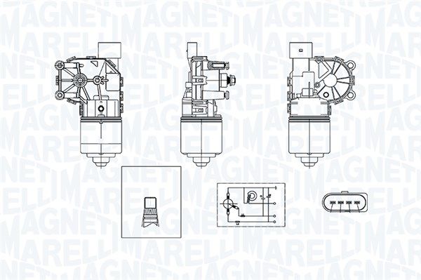 MAGNETI MARELLI törlőmotor 064376090010