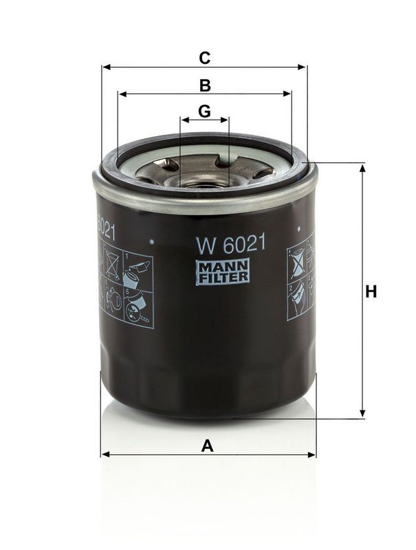 Õlifilter, MANN-FILTER W 6021