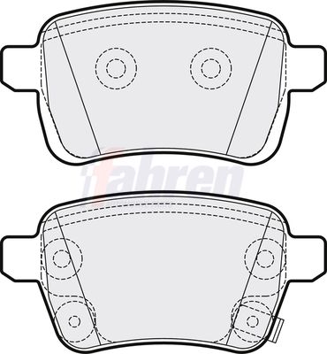 Fahren Brake Pad Set, disc brake FBP3712