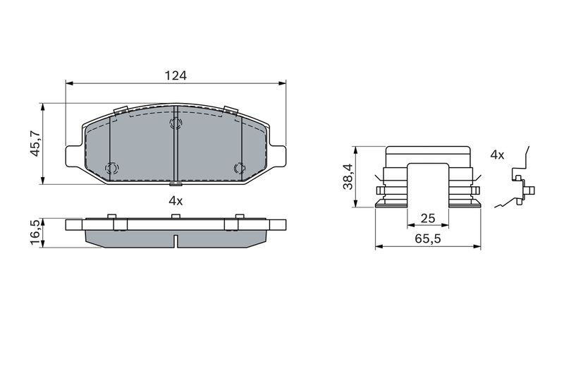 BOSCH 0 986 424 440 Brake Pad Set, disc brake