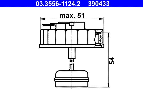 ATE Dop, remvloeistofreservoir 03.3556-1124.2