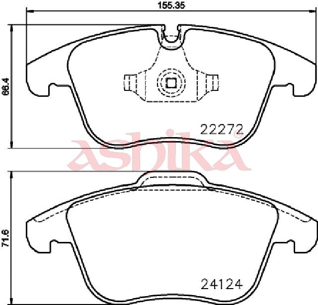 ASHIKA 50-00-0339 Brake Pad Set, disc brake