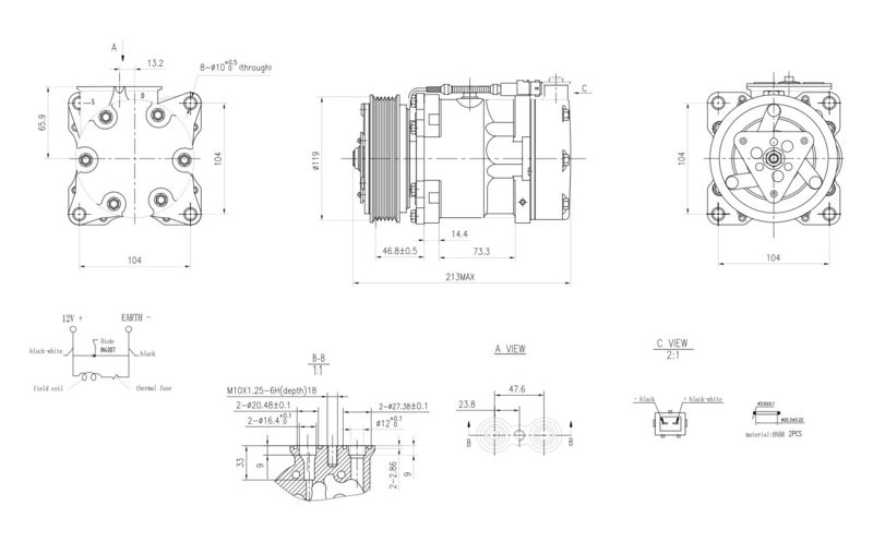 Kompresor, klimatizace 8FK 366 200-191