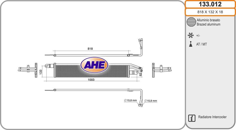AHE 133.012 - Radiator, engine cooling