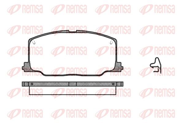 REMSA 0268.04 Комплект гальмівних накладок, дискове гальмо