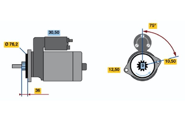 BOSCH 0 986 010 530 Starter