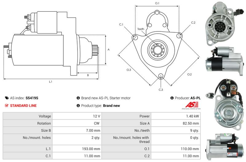 AS-PL S5419S Starter