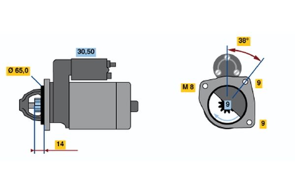 BOSCH 0 986 017 030 Starter