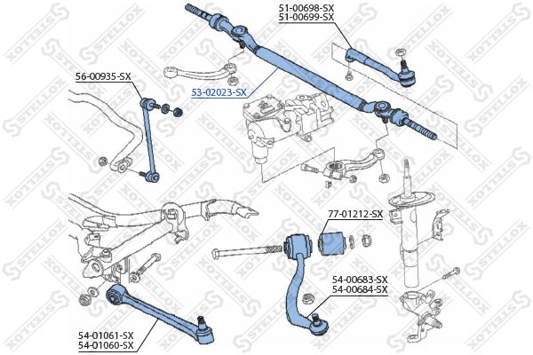 STELLOX 53-02023-SX Inner Tie Rod