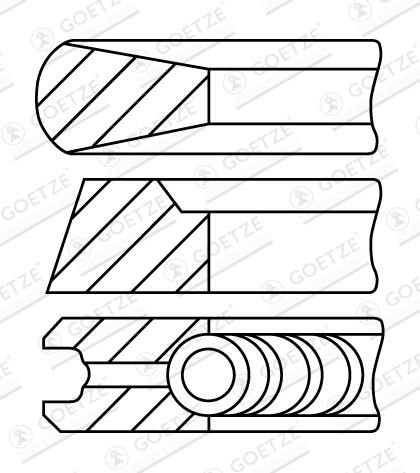 Jeu+segments+pistons GOETZE ENGINE 08-178200-00