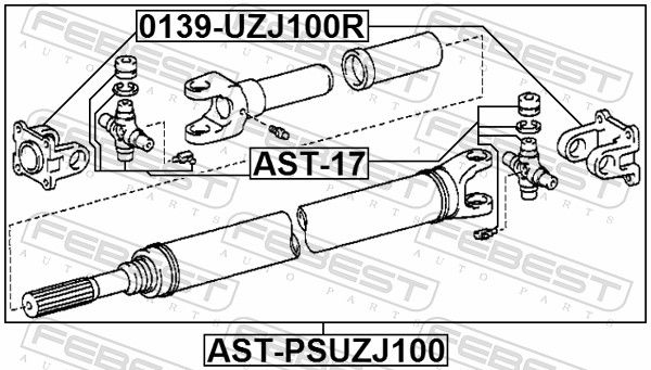 FEBEST 0139-UZJ100R Drive Flange, propshaft