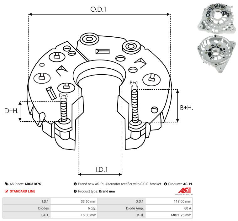Kaitsekate, generaator, AS-PL ARC3187S