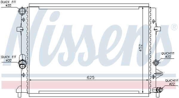 Водяной радиатор vw golf vi/octavia iii - NISSENS 65295