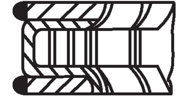 Кільця поршневі OPEL 86,50 2,0/2,2 C20NE/X20XEV (вир-во Mahle) KNECHT 01158N1