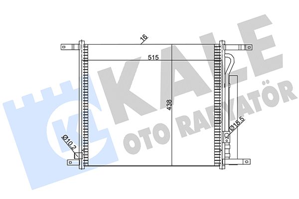 Конденсатор, система кондиціонування повітря, Kale Oto Radyatör 385200
