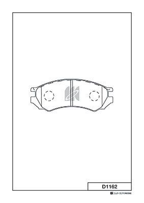MK Kashiyama D1162 - Brake Pad Set, disc brake