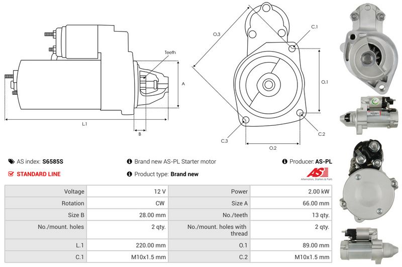 AS-PL S6585S Starter