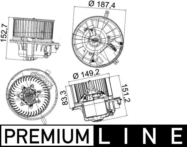 MAHLE Utastér-ventilátor AB 149 000P