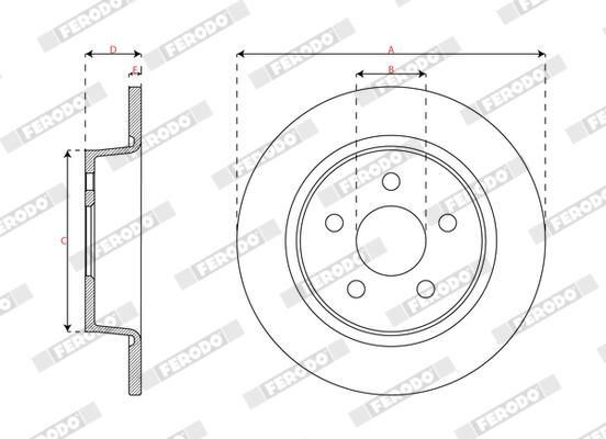 FERODO DDF3123 Brake Disc