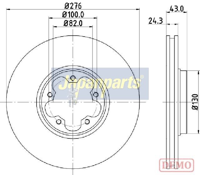 спирачен диск JAPANPARTS