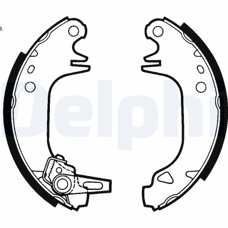 Комплект гальмівних колодок, Delphi LS1423