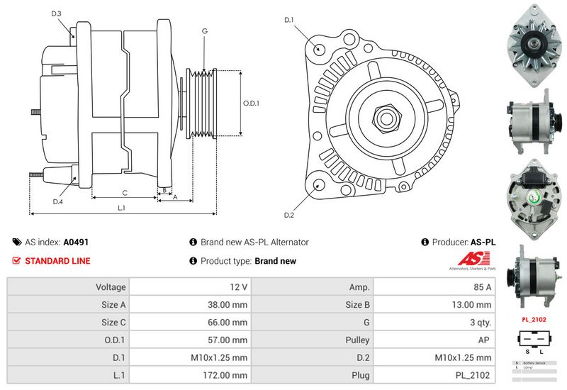 AS-PL A0491 Alternator
