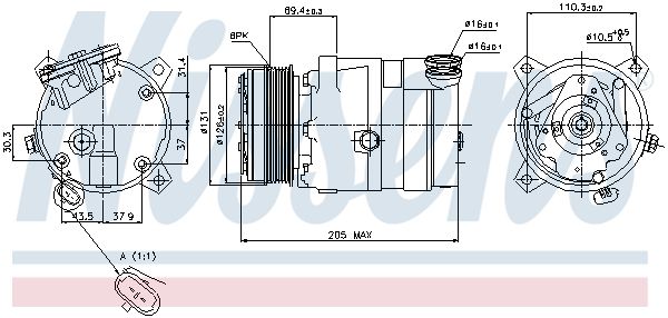 NISSENS 89062 Compressor, air conditioning