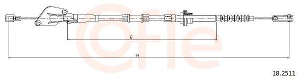 Тросовий привод, привод зчеплення, Cofle 18.2511
