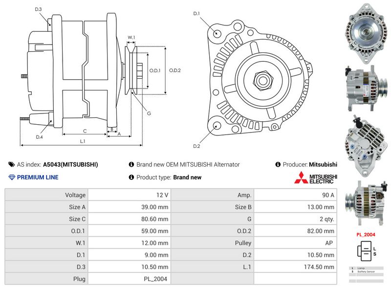 Prekės atitinka OEM kodą: A003TB0699