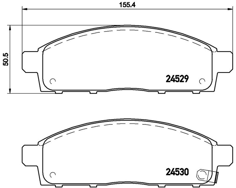 Piduriklotsi komplekt, ketaspidur, BREMBO P 54 038